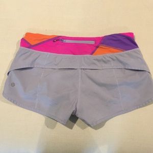 Lululemon Speed Shorts Size 6 Blue Pink Orange